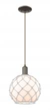 Innovations Lighting 716-1P-OB-G121-10RW - Farmhouse Rope - 1 Light - 10 inch - Oil Rubbed Bronze - Cord hung - Mini Pendant