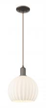 Innovations Lighting 716-1P-OB-G1217-10WV - White Venetian - 1 Light - 10 inch - Oil Rubbed Bronze - Cord hung - Mini Pendant