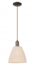 Innovations Lighting 716-1P-OB-NBD-9-NAT - Bristol Natural - 1 Light - 6 inch - Oil Rubbed Bronze - Cord hung - Mini Pendant