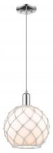 Innovations Lighting 716-1P-PC-G121-10RW - Farmhouse Rope - 1 Light - 10 inch - Polished Chrome - Cord hung - Mini Pendant