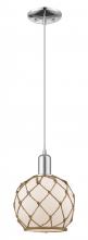 Innovations Lighting 716-1P-PC-G121-8RB - Farmhouse Rope - 1 Light - 8 inch - Polished Chrome - Cord hung - Mini Pendant
