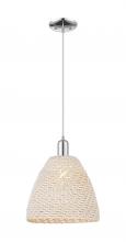 Innovations Lighting 716-1P-PC-NBD-12-NAT - Bristol Natural - 1 Light - 6 inch - Polished Chrome - Cord hung - Mini Pendant