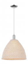 Innovations Lighting 716-1P-PC-NBD-16-NAT - Bristol Natural - 1 Light - 6 inch - Polished Chrome - Cord hung - Mini Pendant