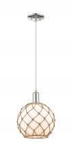 Innovations Lighting 716-1P-PN-G121-10RB - Farmhouse Rope - 1 Light - 10 inch - Polished Nickel - Cord hung - Mini Pendant