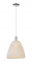 Innovations Lighting 716-1P-PN-NBD-12-NAT - Bristol Natural - 1 Light - 6 inch - Polished Nickel - Cord hung - Mini Pendant