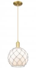 Innovations Lighting 716-1P-SG-G121-10RW - Farmhouse Rope - 1 Light - 10 inch - Satin Gold - Cord hung - Mini Pendant