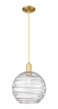 Innovations Lighting 716-1P-SG-G1213-12CL - Athens Deco Swirl - 1 Light - 12 inch - Satin Gold - Cord hung - Mini Pendant