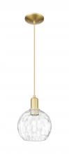 Innovations Lighting 716-1P-SG-G1215-8 - Athens Water Glass - 1 Light - 8 inch - Satin Gold - Cord hung - Mini Pendant
