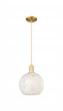 Innovations Lighting 716-1P-SG-G1216-10WM - White Mouchette - 1 Light - 10 inch - Satin Gold - Cord hung - Mini Pendant