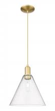 Innovations Lighting 716-1P-SG-GBC-124 - Berkshire Glass - 1 Light - 12 inch - Satin Gold - Cord hung - Mini Pendant