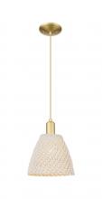 Innovations Lighting 716-1P-SG-NBD-9-NAT - Bristol Natural - 1 Light - 6 inch - Satin Gold - Cord hung - Mini Pendant