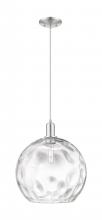 Innovations Lighting 716-1P-SN-G1215-14 - Athens Water Glass - 1 Light - 13 inch - Brushed Satin Nickel - Cord hung - Mini Pendant
