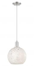 Innovations Lighting 716-1P-SN-G1216-10WM - White Mouchette - 1 Light - 10 inch - Brushed Satin Nickel - Cord hung - Mini Pendant