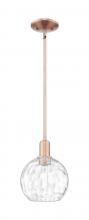 Innovations Lighting 716-1S-AC-G1215-8 - Athens Water Glass - 1 Light - 8 inch - Antique Copper - Stem hung - Mini Pendant