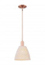Innovations Lighting 716-1S-AC-NBD-9-NAT - Bristol Natural - 1 Light - 6 inch - Antique Copper - Mini Pendant