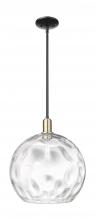 Innovations Lighting 716-1S-BAB-G1215-14 - Athens Water Glass - 1 Light - 13 inch - Black Antique Brass - Stem hung - Mini Pendant