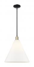 Innovations Lighting 716-1S-BAB-GBC-161 - Berkshire Glass - 1 Light - 16 inch - Black Antique Brass - Stem hung - Mini Pendant