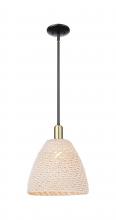 Innovations Lighting 716-1S-BAB-NBD-12-NAT - Bristol Natural - 1 Light - 6 inch - Black Antique Brass - Mini Pendant