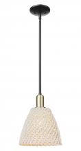 Innovations Lighting 716-1S-BAB-NBD-9-NAT - Bristol Natural - 1 Light - 6 inch - Black Antique Brass - Mini Pendant
