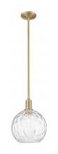 Innovations Lighting 716-1S-BB-G1215-10 - Athens Water Glass - 1 Light - 10 inch - Brushed Brass - Stem hung - Mini Pendant