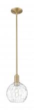 Innovations Lighting 716-1S-BB-G1215-8 - Athens Water Glass - 1 Light - 8 inch - Brushed Brass - Stem hung - Mini Pendant