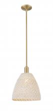 Innovations Lighting 716-1S-BB-NBD-12-NAT - Bristol Natural - 1 Light - 6 inch - Brushed Brass - Mini Pendant