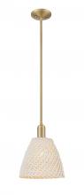 Innovations Lighting 716-1S-BB-NBD-9-NAT - Bristol Natural - 1 Light - 6 inch - Brushed Brass - Mini Pendant