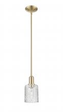 Innovations Lighting 716-1S-CB-G112C-5CL - Cobbleskill - 1 Light - 5 inch - Champagne Bronze - Stem hung - Mini Pendant