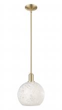 Innovations Lighting 716-1S-CB-G1216-10WM - White Mouchette - 1 Light - 10 inch - Champagne Bronze - Stem hung - Mini Pendant