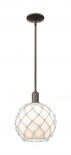 Innovations Lighting 716-1S-OB-G121-10RW - Farmhouse Rope - 1 Light - 10 inch - Oil Rubbed Bronze - Stem hung - Mini Pendant