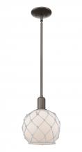Innovations Lighting 716-1S-OB-G121-8RW - Farmhouse Rope - 1 Light - 8 inch - Oil Rubbed Bronze - Stem hung - Mini Pendant