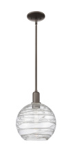 Innovations Lighting 716-1S-OB-G1213-10CL - Athens Deco Swirl - 1 Light - 10 inch - Oil Rubbed Bronze - Stem hung - Mini Pendant