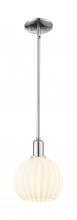 Innovations Lighting 716-1S-PC-G1217-8WV - White Venetian - 1 Light - 8 inch - Polished Chrome - Stem hung - Mini Pendant