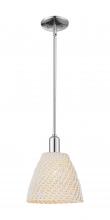 Innovations Lighting 716-1S-PC-NBD-9-NAT - Bristol Natural - 1 Light - 6 inch - Polished Chrome - Mini Pendant