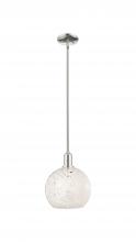 Innovations Lighting 716-1S-PN-G1216-10WM - White Mouchette - 1 Light - 10 inch - Polished Nickel - Stem hung - Mini Pendant