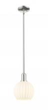 Innovations Lighting 716-1S-PN-G1217-8WV - White Venetian - 1 Light - 8 inch - Polished Nickel - Stem hung - Mini Pendant