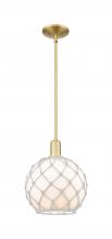 Innovations Lighting 716-1S-SG-G121-10RW - Farmhouse Rope - 1 Light - 10 inch - Satin Gold - Stem hung - Mini Pendant