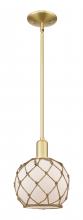 Innovations Lighting 716-1S-SG-G121-8RB - Farmhouse Rope - 1 Light - 8 inch - Satin Gold - Stem hung - Mini Pendant