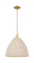 Innovations Lighting 716-1S-SG-NBD-16-NAT - Bristol Natural - 1 Light - 6 inch - Satin Gold - Mini Pendant