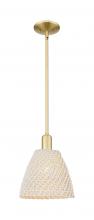 Innovations Lighting 716-1S-SG-NBD-9-NAT - Bristol Natural - 1 Light - 6 inch - Satin Gold - Mini Pendant