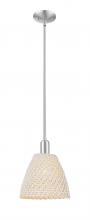 Innovations Lighting 716-1S-SN-NBD-9-NAT - Bristol Natural - 1 Light - 6 inch - Brushed Satin Nickel - Mini Pendant