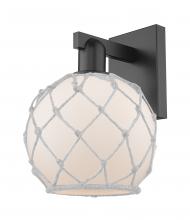 Innovations Lighting 716-1W-BK-G121-8RW - Farmhouse Rope - 1 Light - 8 inch - Matte Black - Sconce