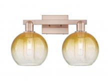 Innovations Lighting 716-2W-AC-G483-8AM - Brookhaven Globe - 2 Light - 16 inch - Antique Copper - Bath Vanity Light