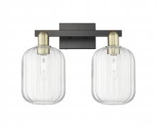 Innovations Lighting 716-2W-BAB-G460-7CL - Preston Cylinder - 2 Light - 16 inch - Black Antique Brass - Bath Vanity Light