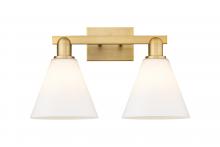 Innovations Lighting 716-2W-BB-GBC-81 - Berkshire Glass - 2 Light - 19 inch - Brushed Brass - Bath Vanity Light