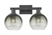 Innovations Lighting 716-2W-BK-G483-8SL - Brookhaven Globe - 2 Light - 16 inch - Matte Black - Bath Vanity Light