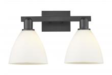 Innovations Lighting 716-2W-BK-GBD-751 - Bristol - 2 Light - 19 inch - Matte Black - Bath Vanity Light
