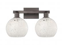 Innovations Lighting 716-2W-OB-G1216-8WM - White Mouchette - 2 Light - 19 inch - Oil Rubbed Bronze - Bath Vanity Light