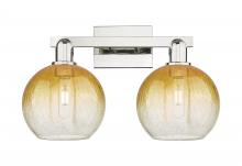 Innovations Lighting 716-2W-PN-G483-8AM - Brookhaven Globe - 2 Light - 16 inch - Polished Nickel - Bath Vanity Light