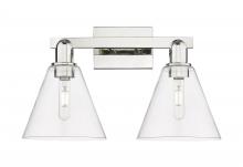 Innovations Lighting 716-2W-PN-GBC-82 - Berkshire Glass - 2 Light - 19 inch - Polished Nickel - Bath Vanity Light